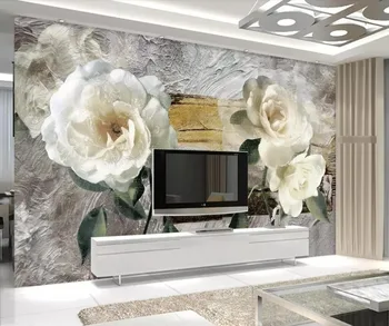 

CJSIR Custom Wallpaper Retro Oil Painting Flower Gardenia TV Background Wall Home Decoration Living Room Murals 3d Wallpaper