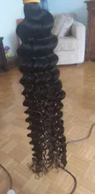 Mechones de pelo humano Remy con Perla Negra y ondas profundas, mechones de 30 pulgadas con cierre, 3 mechones