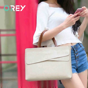 

Korean Style Women 15.6 Inch Laptop Handbag Fashion OL Briefcase Shoulder Messenger Bag For Macbook Air Pro 15 12 13 11 Retina