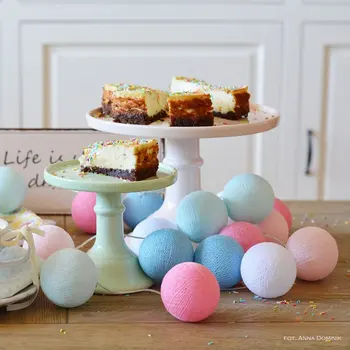 

20pcs/set Cotton Ball Wave String Lights Fairy lamp LED Battery Powered Lighting Party Wedding Holiday Music Festival Decor Sale