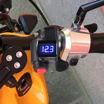 

AOZBZ Thumb Accelerator Electric Bike Handle Bar Voltmeter LCD Display Motorcycle Scooter E-Bike Thumb Throttle Accelerator