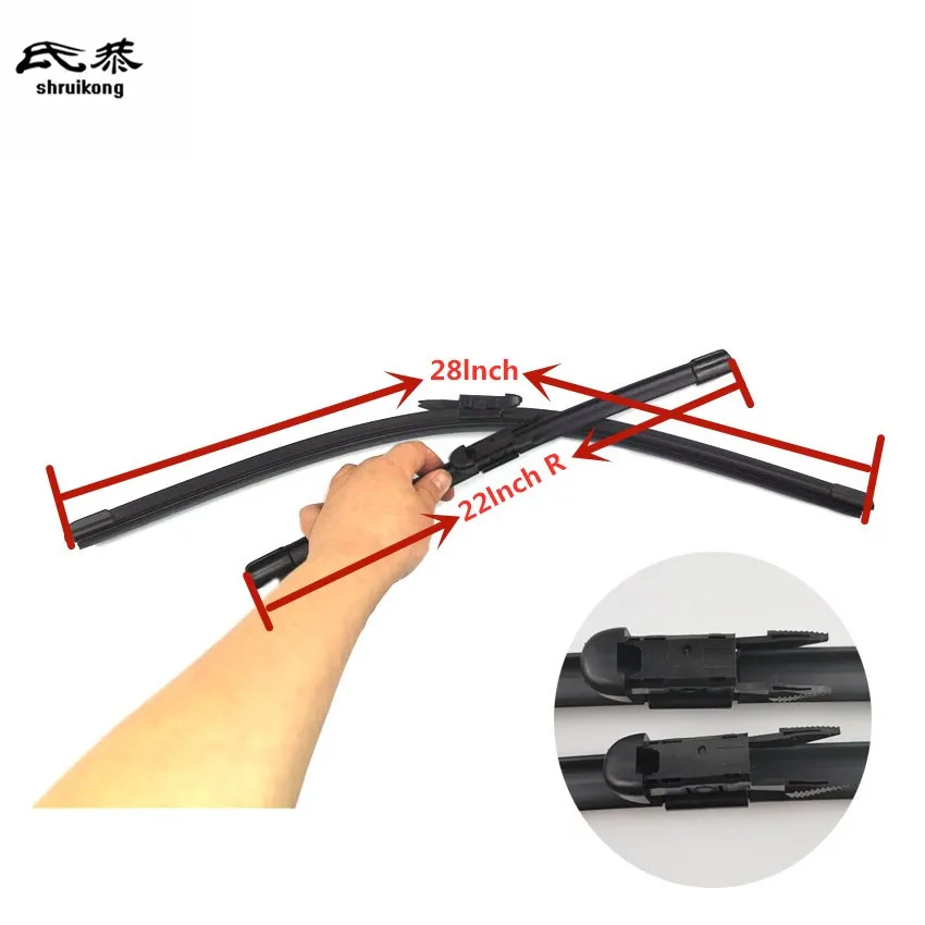 2pcs/Lot SG 004 Wiper Blades For 2005 2016 Opel Zafira B 28"+22"R Fit