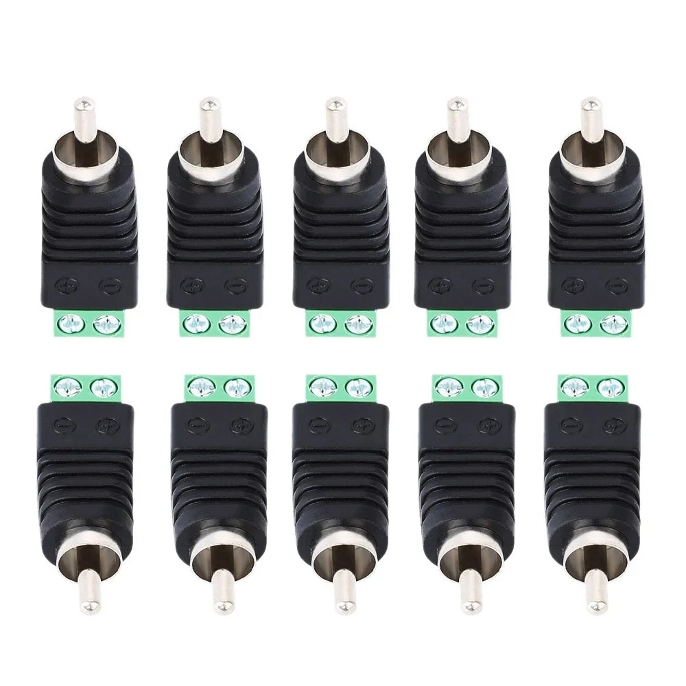 10 шт./партия Коаксиальный Cat5 Cat6 на RCA штекер камеры видеонаблюдения аудиотерминал разъем балун