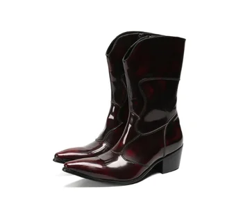 

Men's Boots Fashionable Western Boots Pu Leather Handmade Formal Stylish Desinger Winter Motorcycle Boot Zapatos De Hombre 4M823