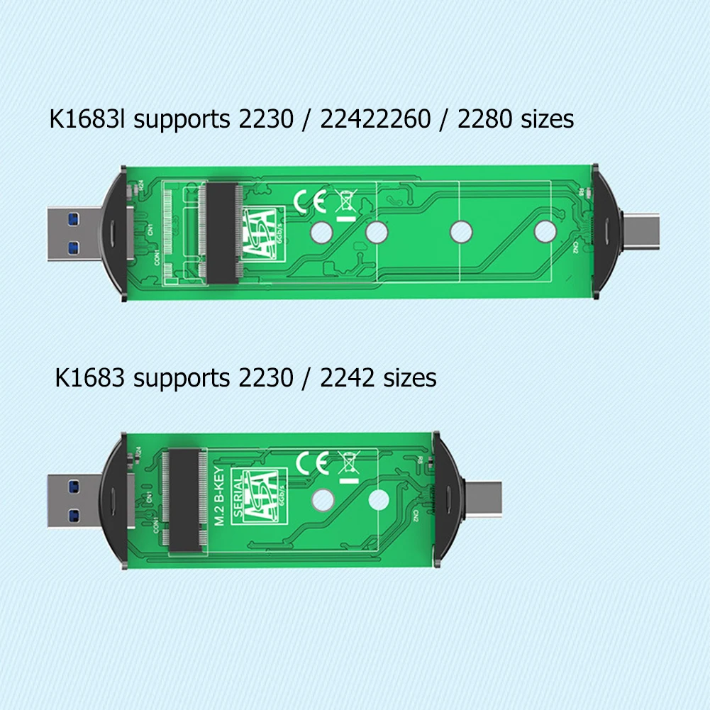 mobile hard disk box MAIWO M.2 SATA Hard Drive Box USB/Type-C 2 in 1 Hdd Solid State Case B Key/B&M Key SSD Adapter for 2230/2242/2260/2280 SSD Case hdd case usb 3.0