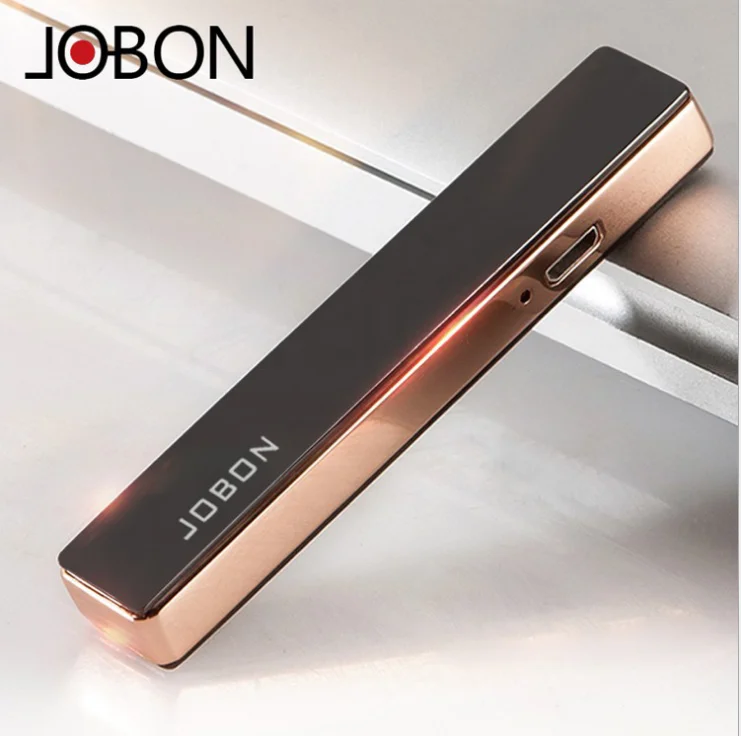 

Latest Electronic Lighter Pull-down Windproof Men Cigarette Lighter Usb Rechargeable Flameless Thunder Metal Ultra-thin Lighter