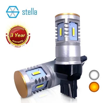 

Stella 2pcs T20 W21W WY21W 7440 7440NA LED CANBUS no error lamp for Reverse Turn Signal Light Bulbs No Hyper Flash Amber White