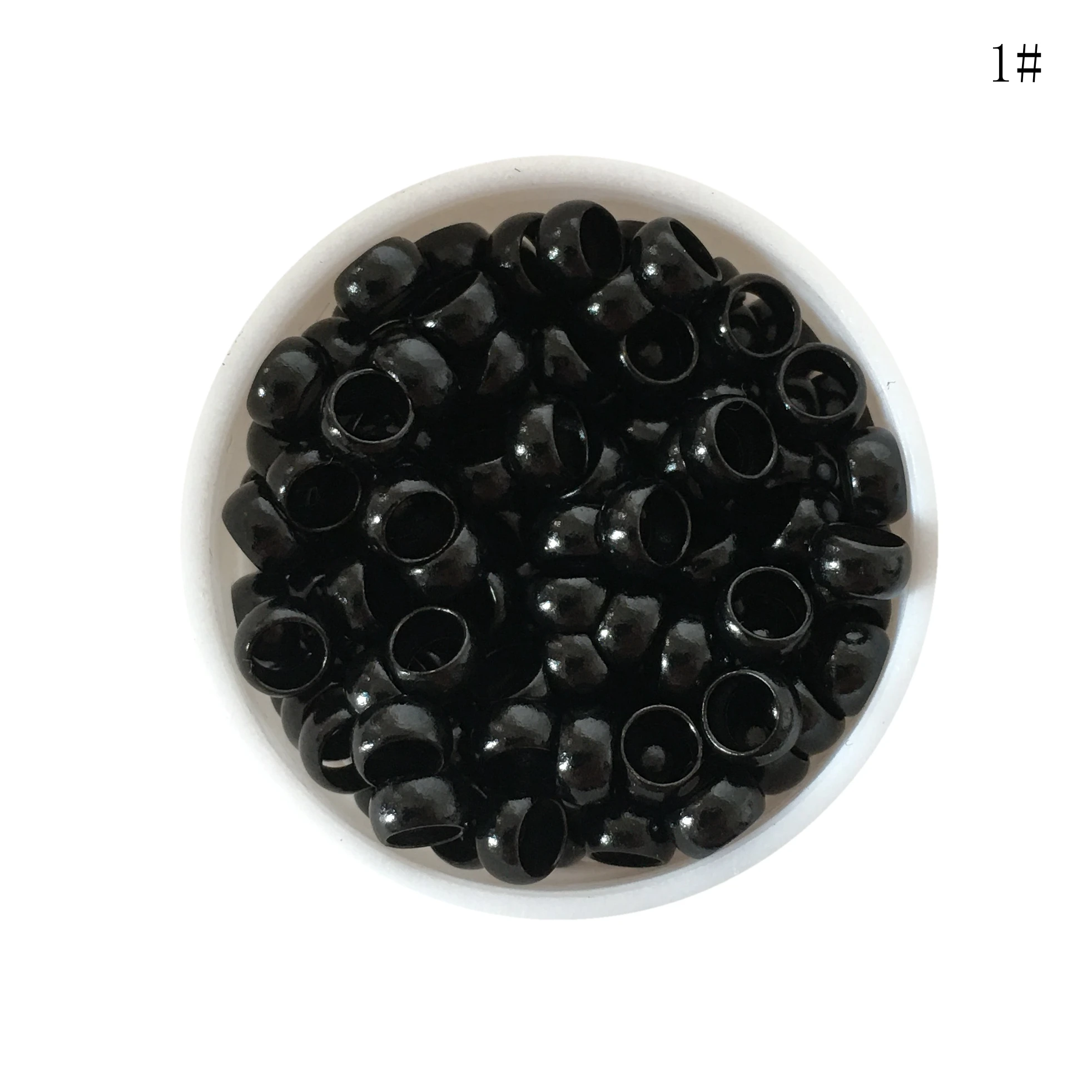3000 pcs/Lot 4.0*2.7*2.5 mm Black nano micro rings copper micro beads For Nano Ring Hair Extensions 7 color in stock 4