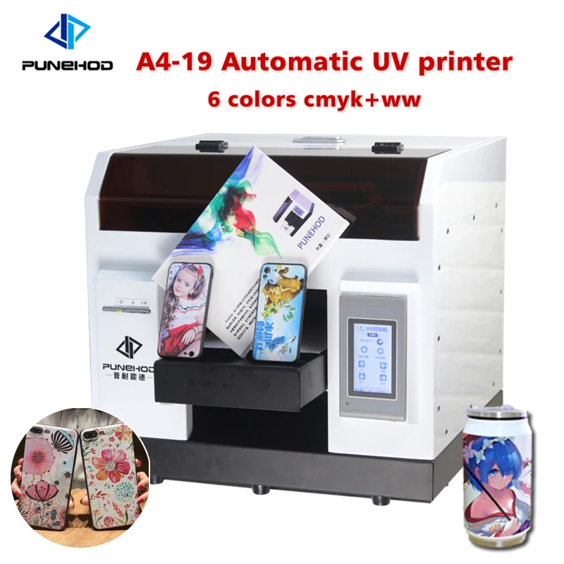 Punehod Wholesales Hot-sale A4 Size UV Flatbed Printer For Phone Case Golf bottle T-shirt printing EPSON L800 6 colors CMYK+WW | Компьютеры