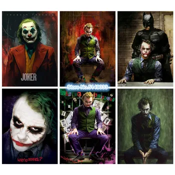 

5D Diy Diamond Painting Cross Stitch Diamond Embroidery Batman Movie Joker Rhinestones Handmade Diamond Mosaic Home Decor