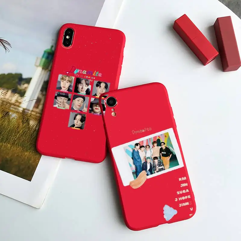 

Korean kpop group new song 'Dynamite' Phone Case Candy Color for iPhone 6 7 8 11 12 s mini pro X XS XR MAX Plus