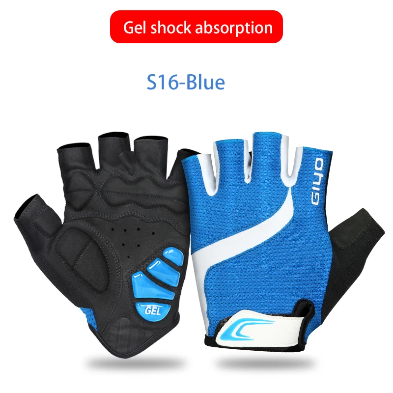 Gants de cyclisme en cuir demi-doigt unisexes les plus vendus, accessoire de spo