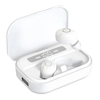 

Wireless Earbuds Waterproof LCD Display With Charging Box Bluetooth 5.0 LED Indicator Deep Bass Calling USB Port In Ear Auto On