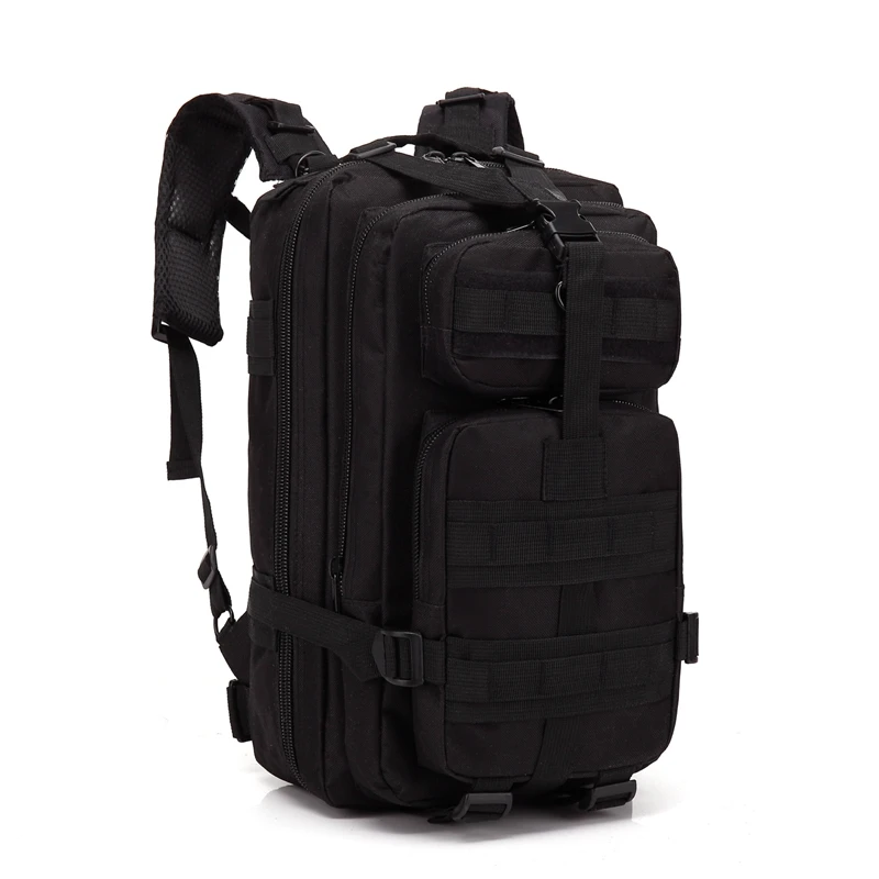 30л Открытый тактический рюкзак военный Molle Сумка Открытый Альпинизм Охота Рыбалка большой емкости многослойный рюкзак для путешествий - Цвет: Black