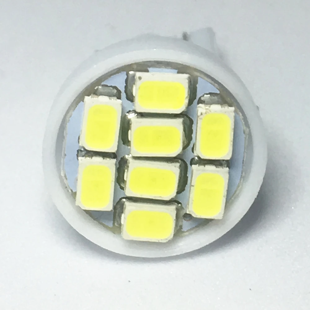10pcs T10 LED W5W ڵ     8SMD 1210 LED W5W   192 168  ǥ    DC 12V