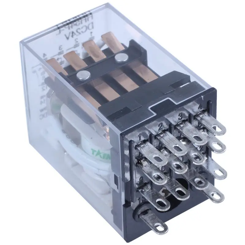 DC 24V Катушка вольт 4PDT 14 контактный терминал электромагнитное реле HH54P