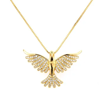 

5pcs/lot South American Catholic Holy Spirit Bird Pendant Zircon Religious St. Bird Necklace