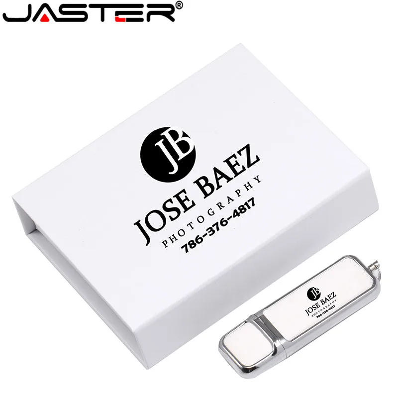 USB флеш накопитель JASTER из белой кожи 2 0 4 ГБ 8 16 32 64 128 ГБ|USB флэш-накопители| |