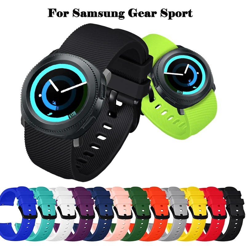 

20mm Silicone WatchBand for Samsung Gear Sport Strap Replace bracelet for Amazfit BIP youth / GTS / GTR 42mm wristStrap