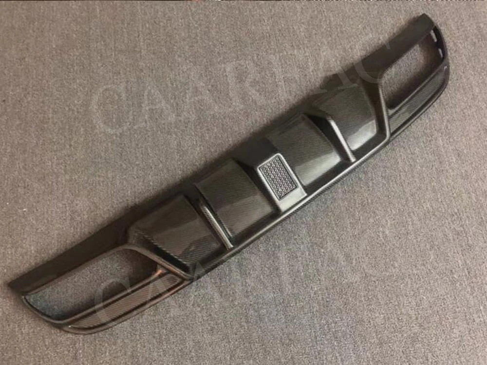 Карбоновый задний бампер для губ с светодиодный подсветкой для Benz C class W205 4 двери C180 C200 C300 C63- 4 выхода заднего диффузора