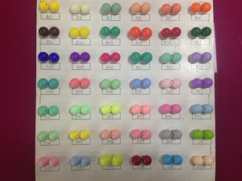 28 Farben Acryl Runde Lose Abstandsperlen Passend für DIY 6/8/10/12/14/16/20mm Handgemachte Armbänder Ohrringe Halsketten Schmuckzubehör – Detail 9
