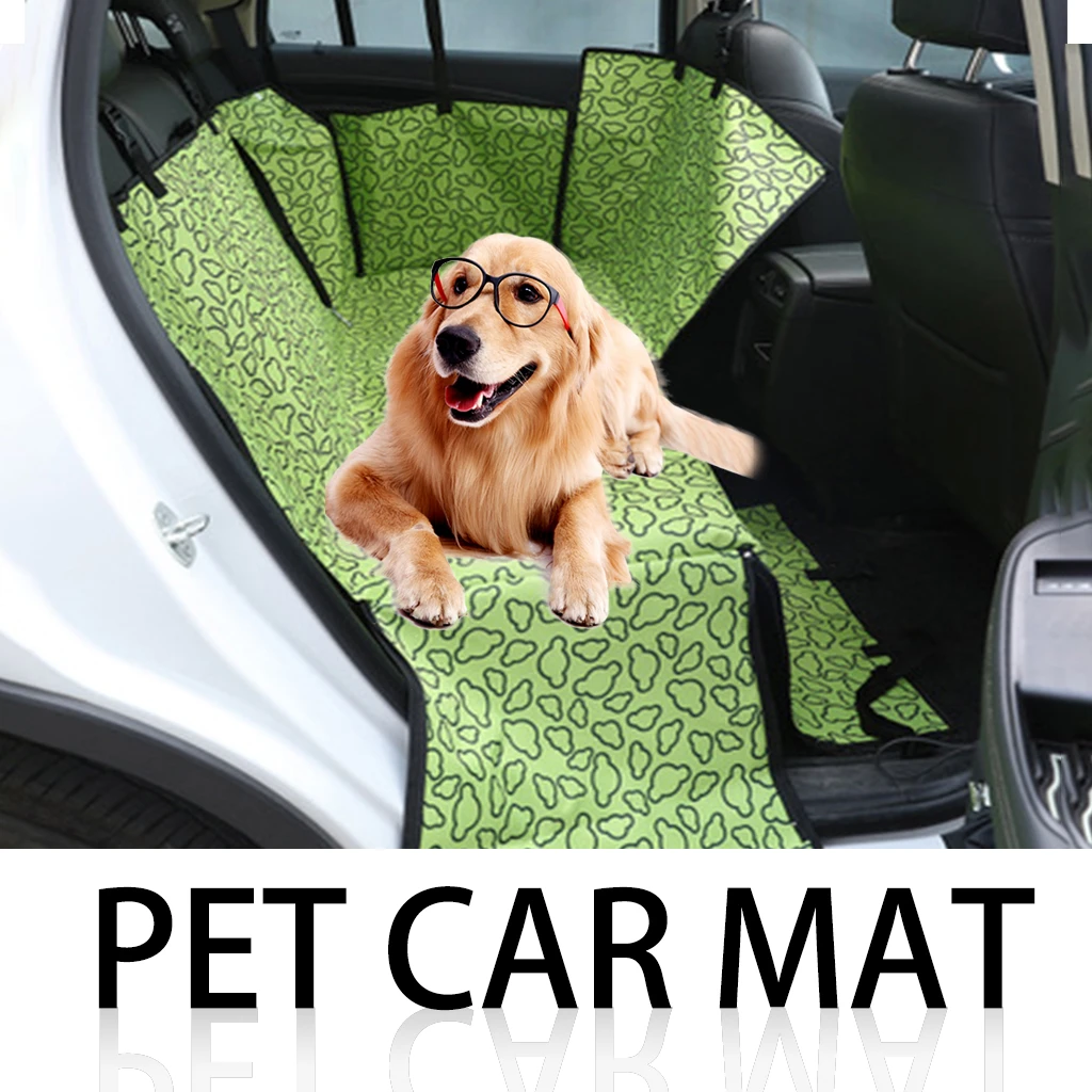 pet carriers oxford fabric paw pattern car pet seat cover dog car back seat carrier waterproof pet mat hammock cushion protector
