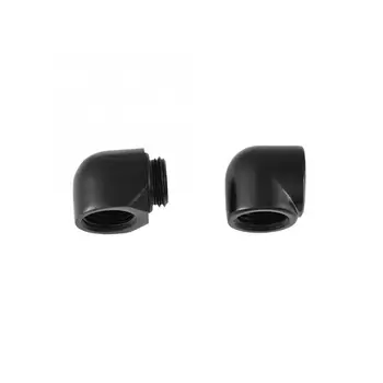 

2 pcs 90 Degree Fitting Adapter G1/4 Thread for PC Water Cooling System Male to Female / Female to Female