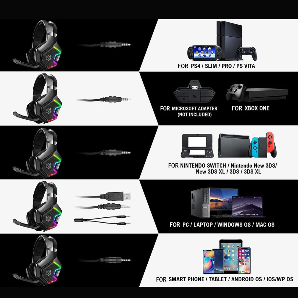 Head Mounted Headset Computer Phone Wired Headphones Gaming Headset Stereo Noise Cancelling Over Ear Headphones