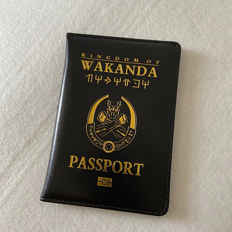 Wakanda porta passaporto portafoglio da viaggio custodia in pelle Pu passaporto porta documenti di viaggio copertine di alta qualità per passaporto image_0