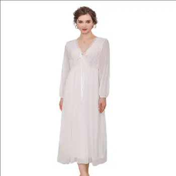 

Sleep Lounge Women Sleepwear Lace Nightgowns Sexy Indoor Clothing Home Dress Long Lace Cute Harness Nightdress