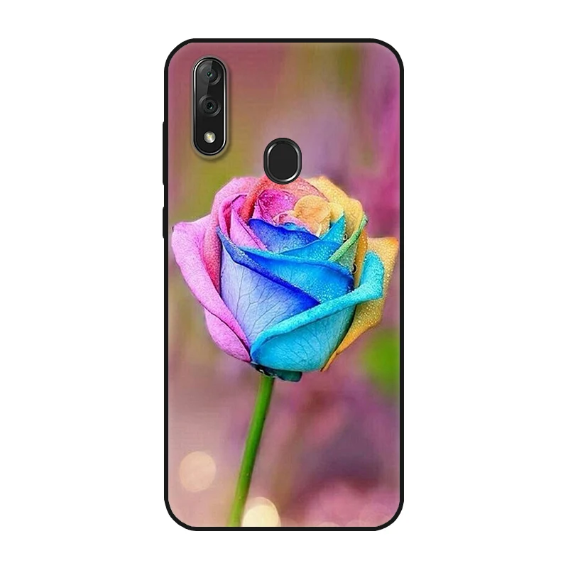 Для zte Blade 20 смарт-чехол цветок черный бампер Мягкая силиконовая задняя крышка 6,49 ''для zte V1050 чехол для телефона s для Blade20 Smart - Цвет: 57