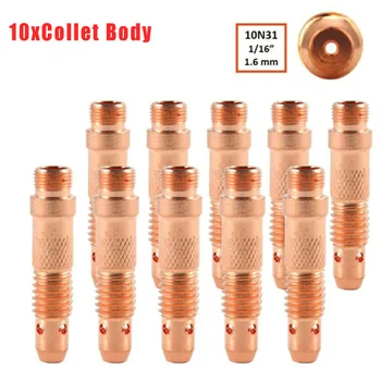 

10pcs Collet Body Set For TIG Welding Torches Series 17/18/26 W/ Standard Set-Up New Arrivals Accessories