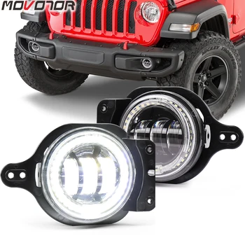 

Front Bumper Replacements 4 Inch Led Fog Lights with Bracket Fog lamps for Jeep-Wrangler JL 2018-2020