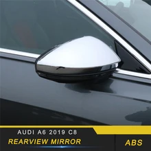 Для Audi A6 C8 автомобильный Стайлинг боковое зеркало заднего вида накладка рамка наклейка хромированные внешние аксессуары
