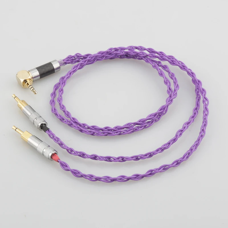 HiFi Compatible 2 5mm Balanced right angled Plug for HD700 Headphone Upgrade Cable OCC Wire Replacement Audio Upgrade Cable