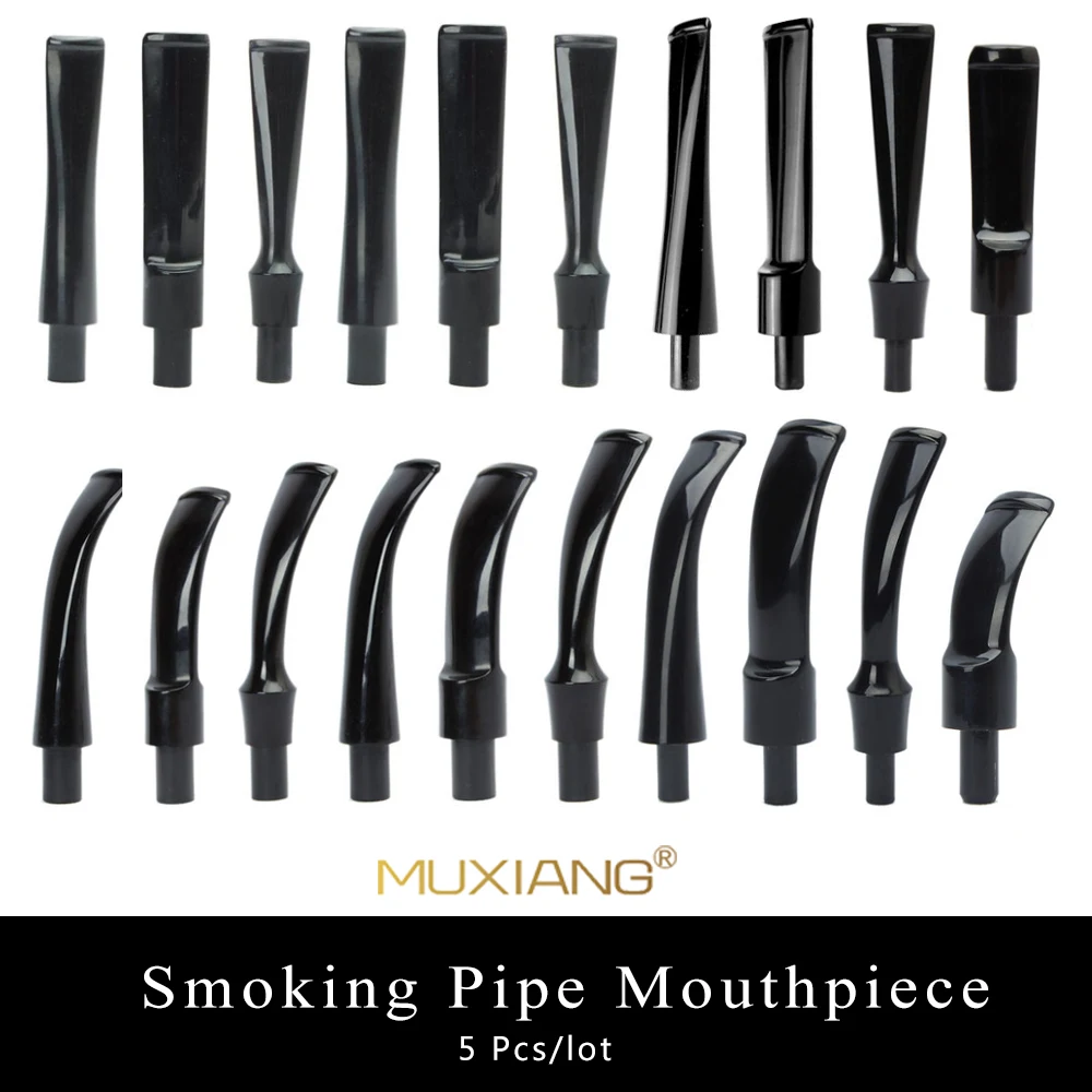 Smoking Pipe Specialized Acrylic Tobacco Pipe Mouthpiece Mix Flexible Choice Tube Holder Mouthpiece 5 Pcs/lot tobacco pipe mouthpiece