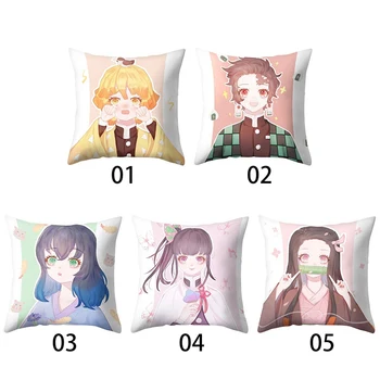 

Anime Demon Slayer Kimetsu No Yaiba Kamado Cute Cosplay Pillow Case For Home Decorative Pillows Cover Throw PillowCases 45X45cm
