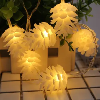 

Fairy Garland LED Ball Snowflake star bell String Lights Waterproof for Christmas Tree Wedding Home Indoor Decor Battery Powered