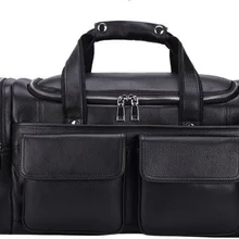 Водонепроницаемая сумка из натуральной кожи, Мужская износостойкая дорожная сумка, многофункциональная сумка на плечо из воловьей кожи DF115