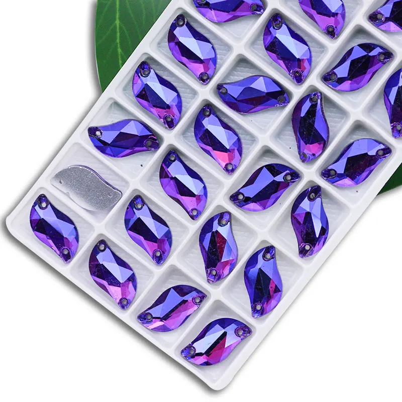 Sparkling S-Shape Colorful Glass Rhinestones