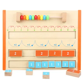 

Digital Blocks Baby Wooden toy Math Learning toy 1-10 Arithmetic Board Addition Educational Wooden toy Gifts for Children toy