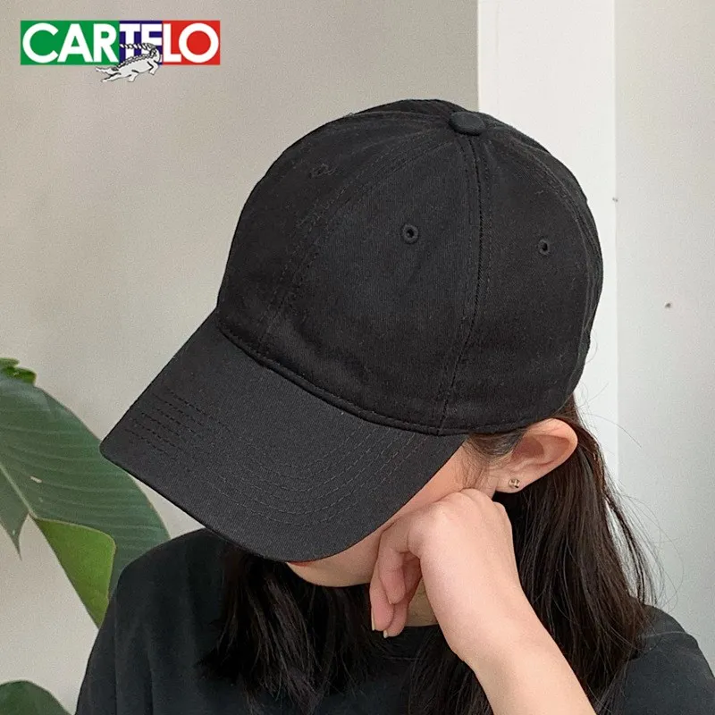 

CARTELO 2020 new men's and women's wild fashion trend hats solid color multi-color optional caps spring and summer sun hats