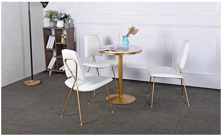 Leisure cafe negotiating table and chair combination marble net red shop restaurant small round table tea shop tables and chairs