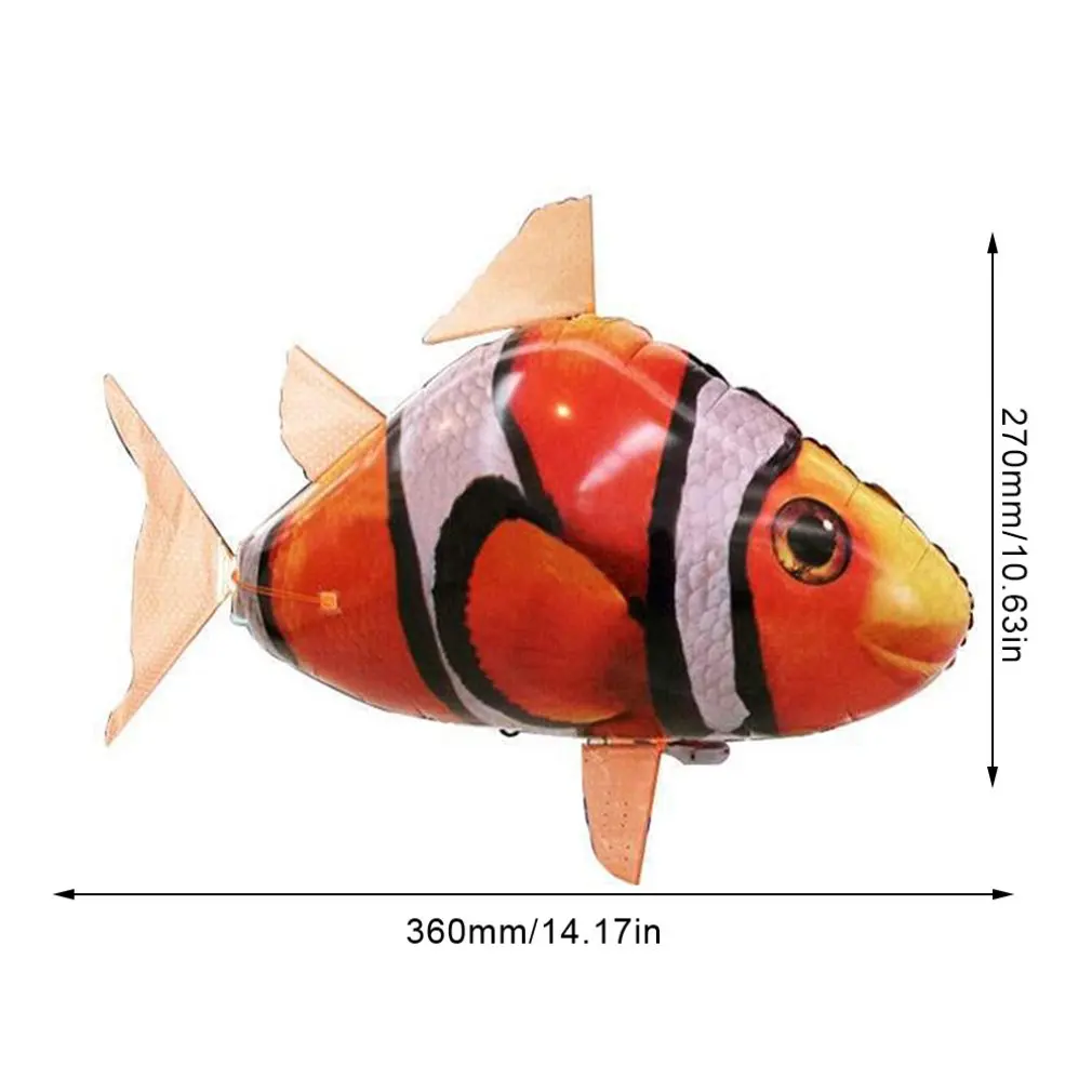 Игрушка Летающая акула с дистанционным управлением, надувная летающая рыба Hs, рыба-клоун