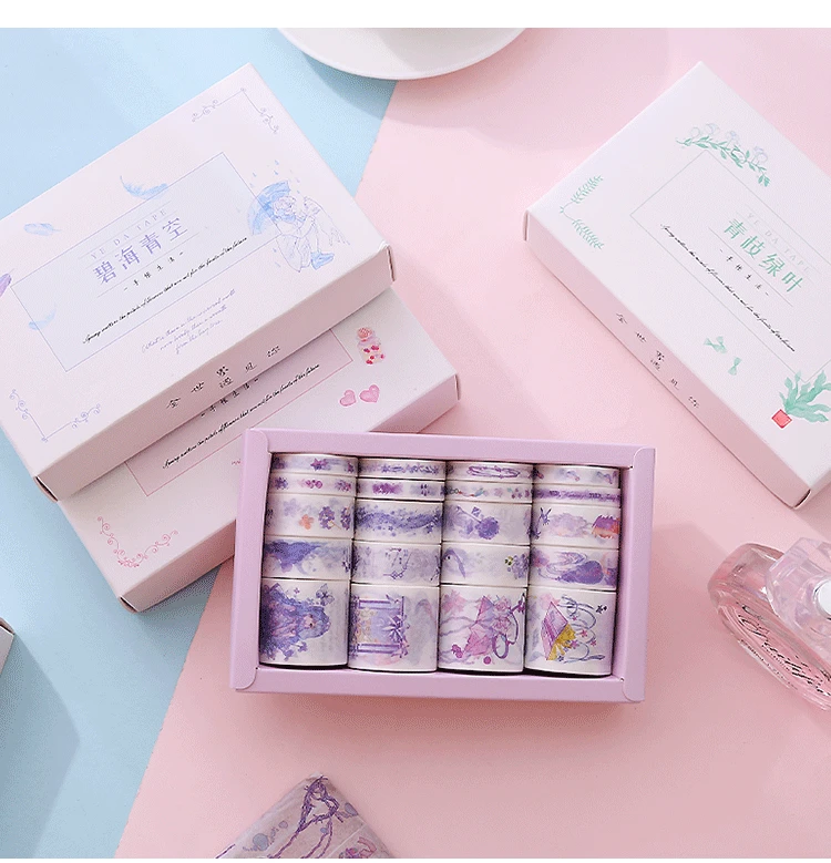 W0025 PDA 20-Volume Adhesive Tape Gift Set GIRL'S Heart PDA Sticker Adhesive Paper Material Base Washi Tape
