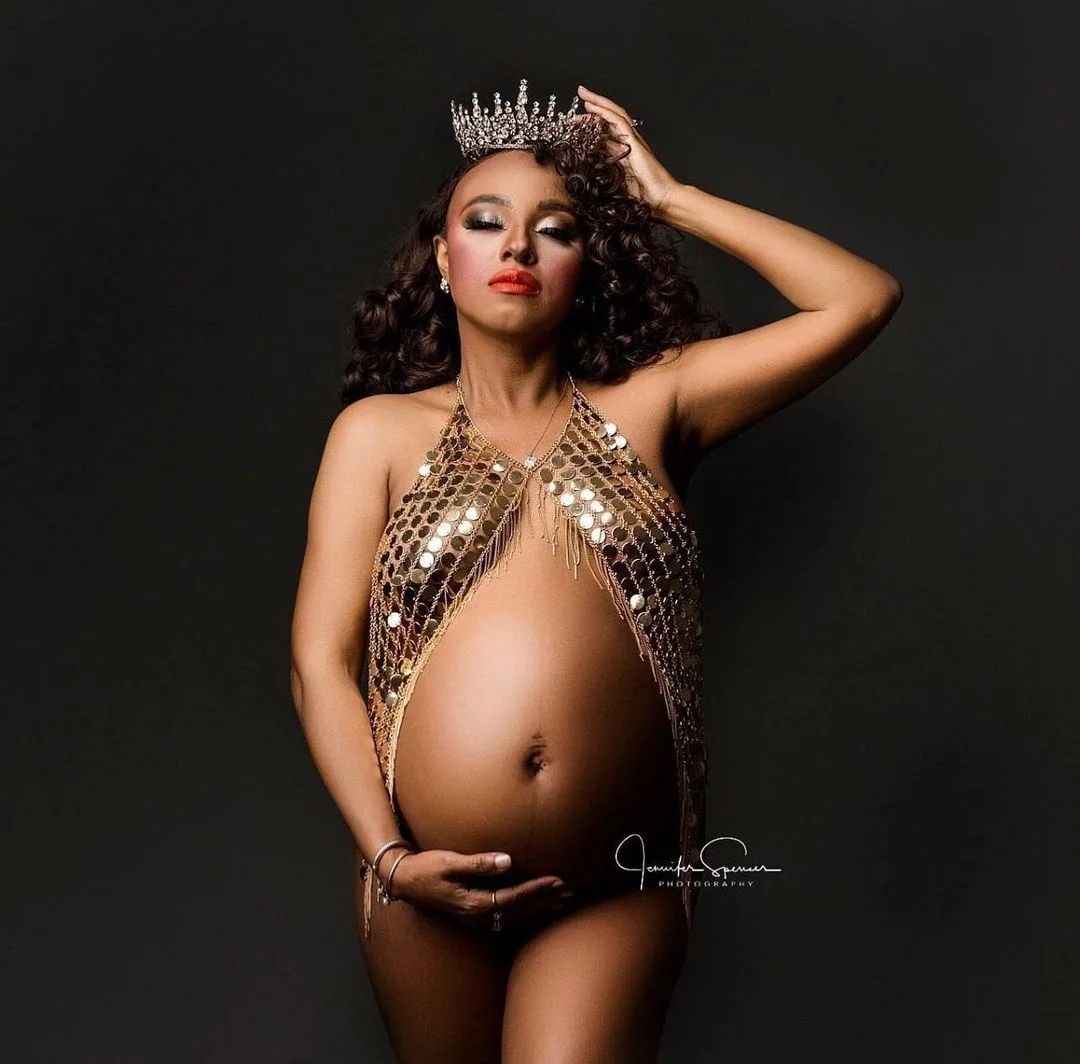 Sexy Maternity Photography Props Maternity Dresses For Photo Shoot Pregnancy Dress Goddess Crystal Crown Headband Accessories