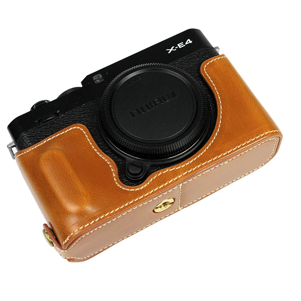 Bolsa da Câmera de Couro do Plutônio Case de Couro Capa de Sapata Botão do Obturador Micro Único Fuji Xs10 Xt3 Xt2 Xt10 Xt20 Xt30 Base Quente Xt4 Xe4 - Image 2