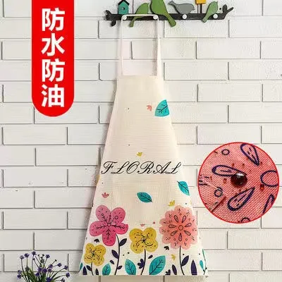 

High Quality Waterproof and oil resistant Kitchen Aprons for Cooking Adult Bibs Sleeveless Cotton Linen Aprons