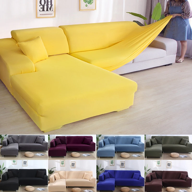 L Shape Sofa Covers Slipcover Elastic Stretch Protector Couch Buy 2pcs Combine 