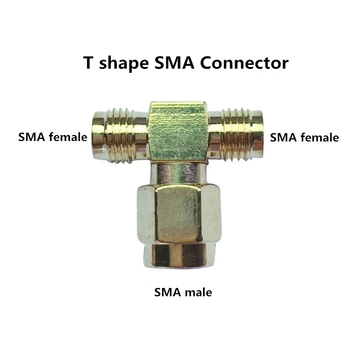 

100pcs RP Sma male Jack Female T shape adapter bu-sma-v female sma connector